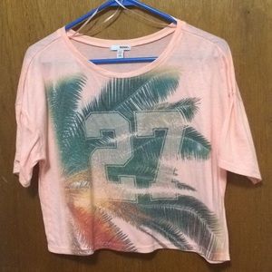 Peach  crop top
